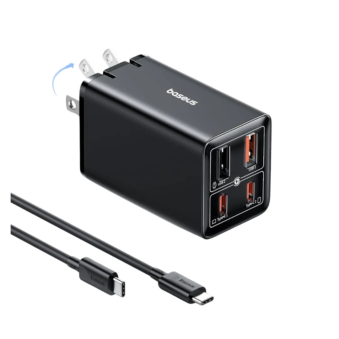 Baseus 65W GaN6 Pro 4 Ports USB-C Fast Charger Adapter