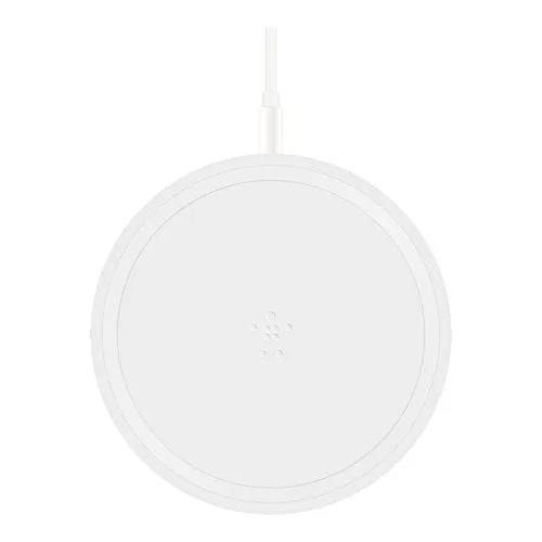 Belkin Boost Up Bold Wireless Charging Pad 10W, Wireless Charger for Apple, Samsung, LG and Sony, White