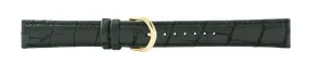 Black Alligator Leather Watch Band 18mm 110956