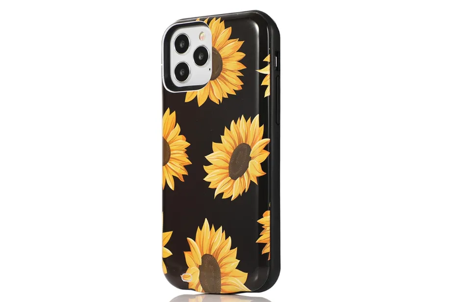 Black Sunflower Battery Case