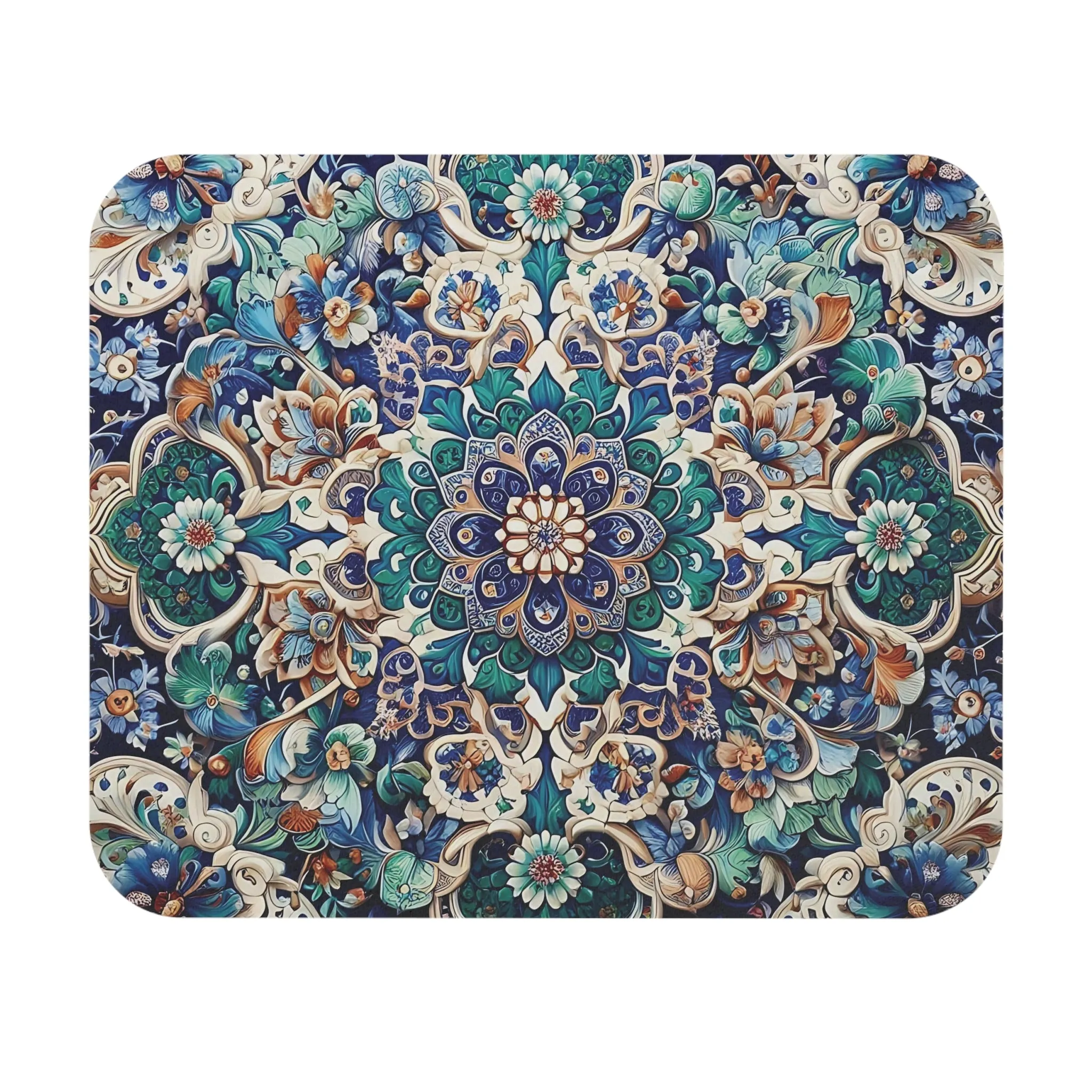 Blue traditional  tile art Mouse Pad (Rectangle)