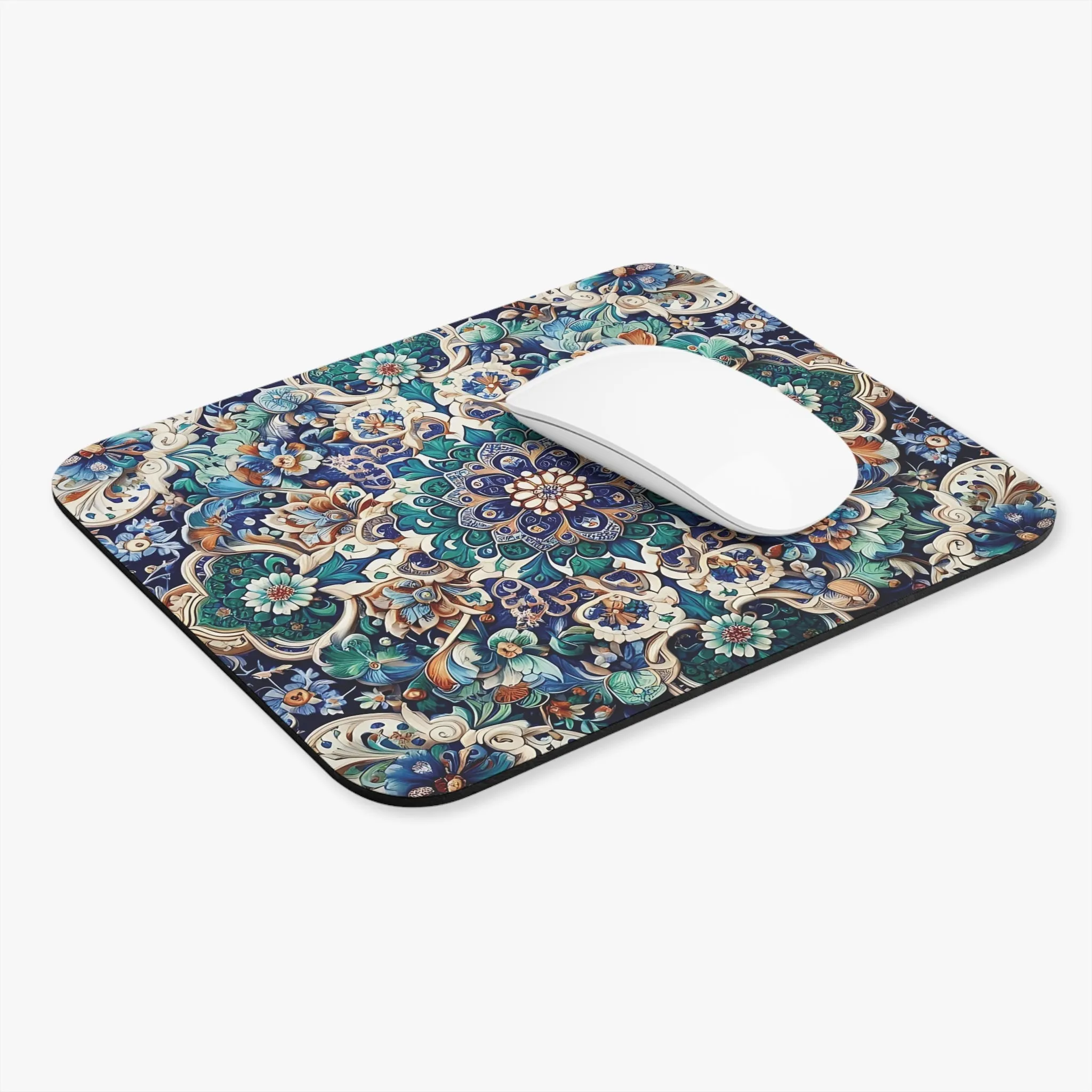 Blue traditional  tile art Mouse Pad (Rectangle)