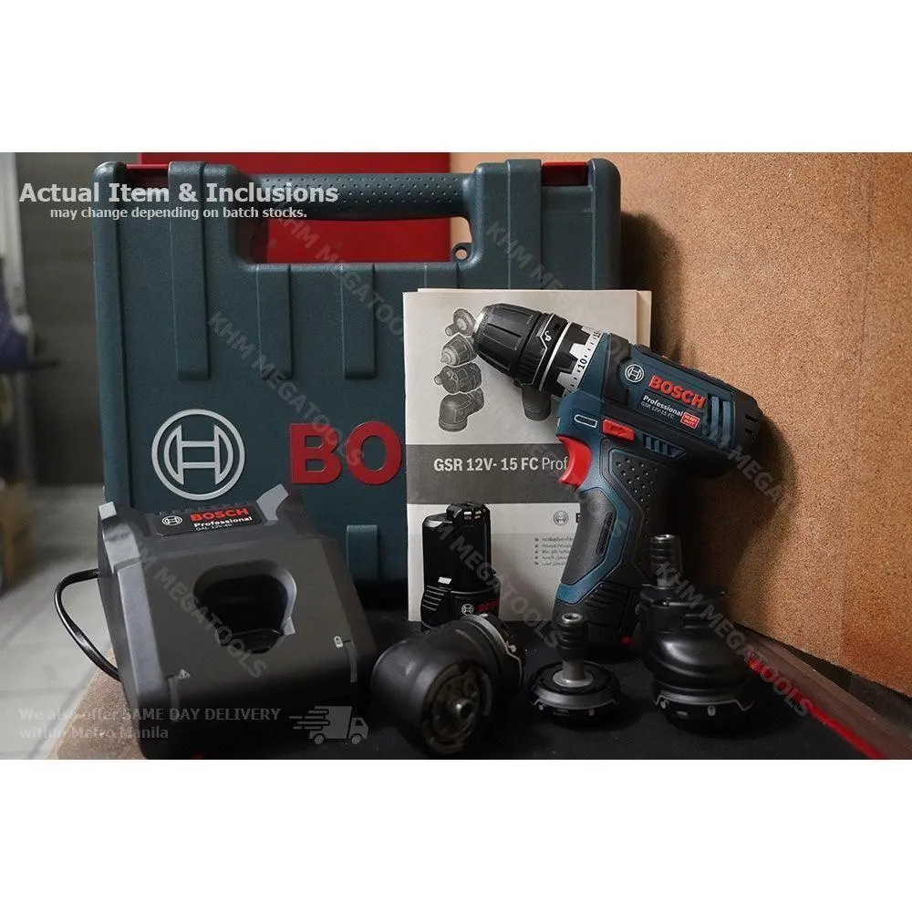 Bosch GSR 12V-15 FC Cordless Drill / Driver FlexiClick (5-in-1) 12V