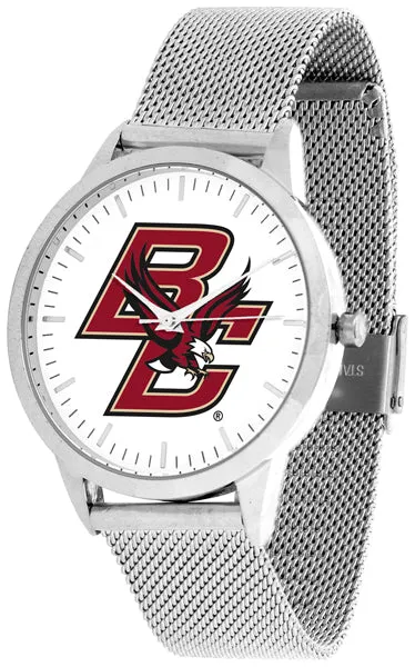 Boston College Eagles Statement Mesh Band Unisex Watch - Silver