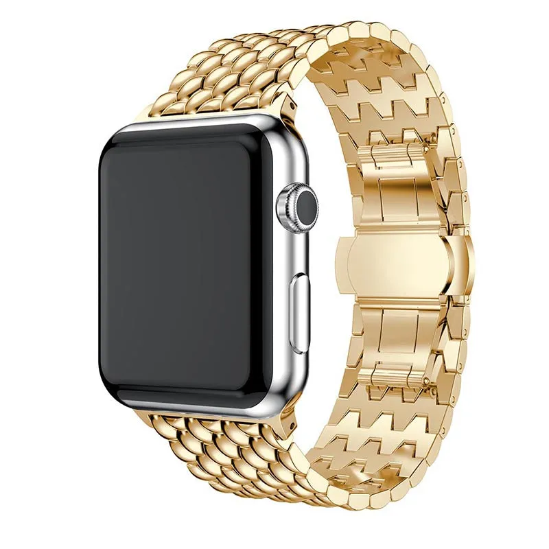 Braided Luxe Stainless Steel Link Band For Apple Watch Multiple Colors Available