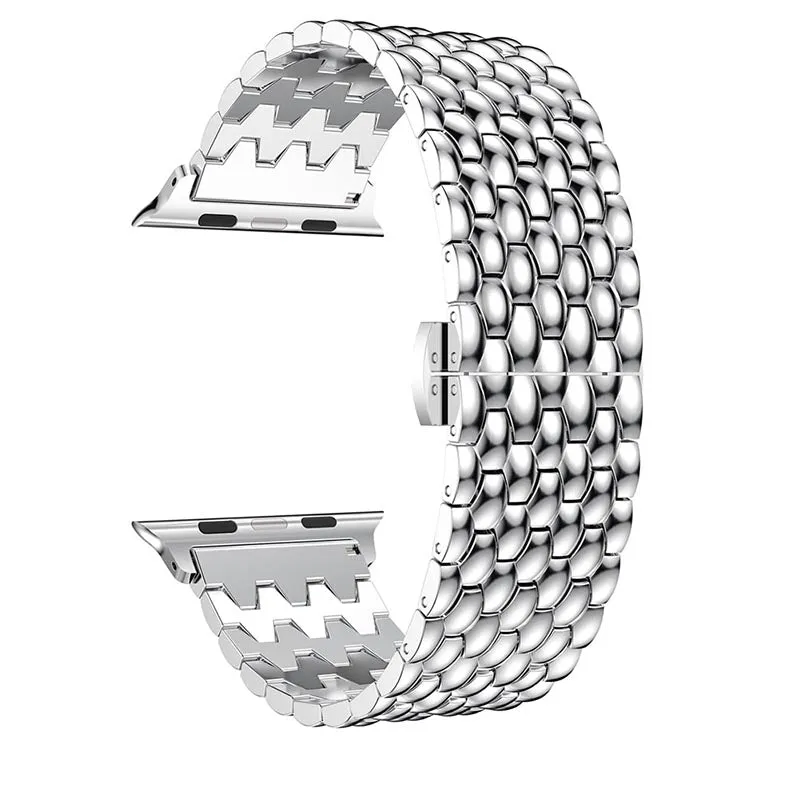 Braided Luxe Stainless Steel Link Band For Apple Watch Multiple Colors Available