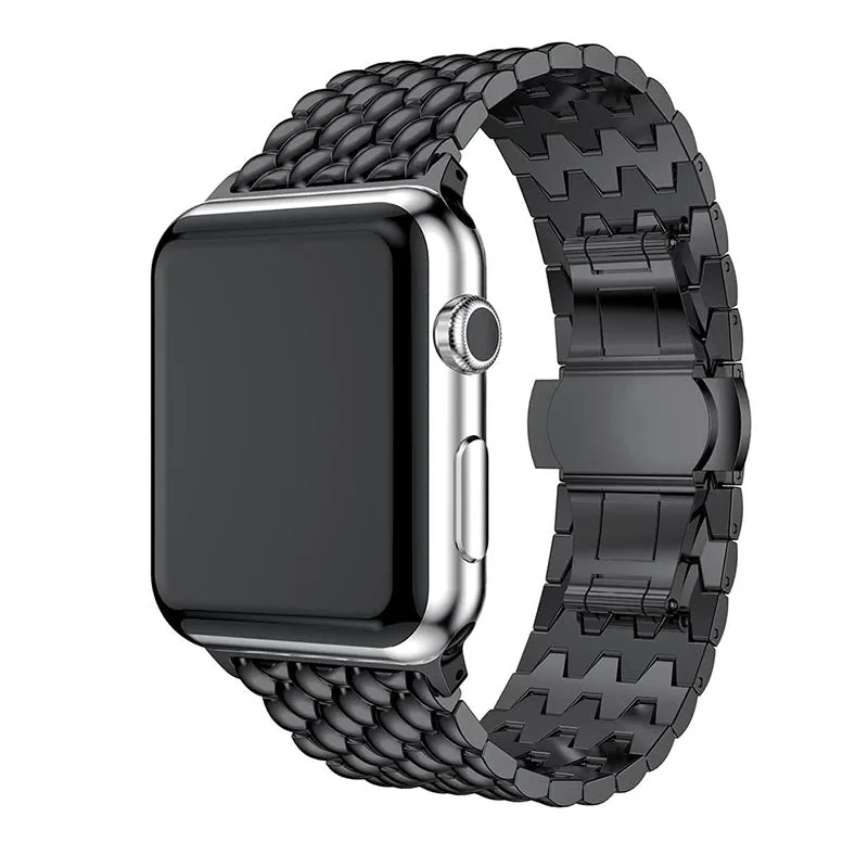 Braided Luxe Stainless Steel Link Band For Apple Watch Multiple Colors Available