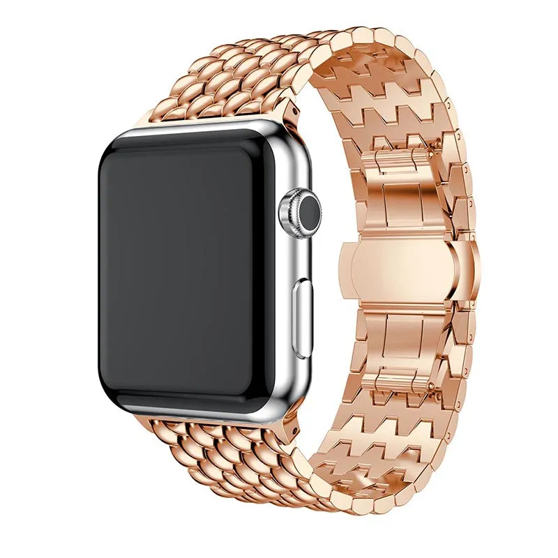 Braided Luxe Stainless Steel Link Band For Apple Watch Multiple Colors Available