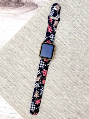 Buffalo Check Trees Printed Silicone Smart Watch Band