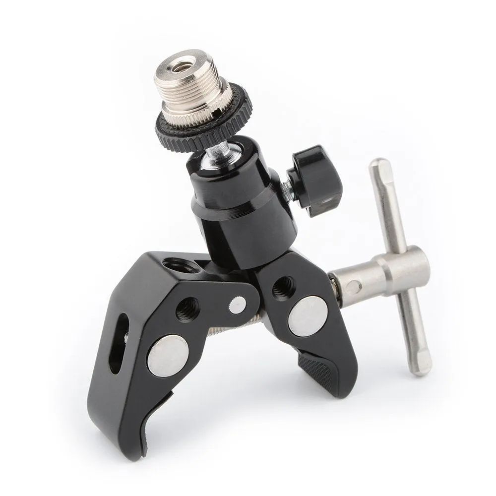 CAMVATE Crab Clamp Articulated 1/4 Mini Ball Head for Microphones - 1465