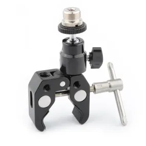 CAMVATE Crab Clamp Articulated 1/4 Mini Ball Head for Microphones - 1465