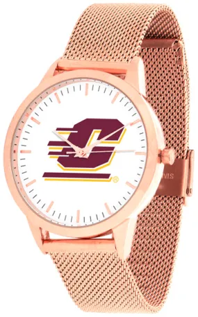 Central Michigan Statement Mesh Band Unisex Watch - Rose