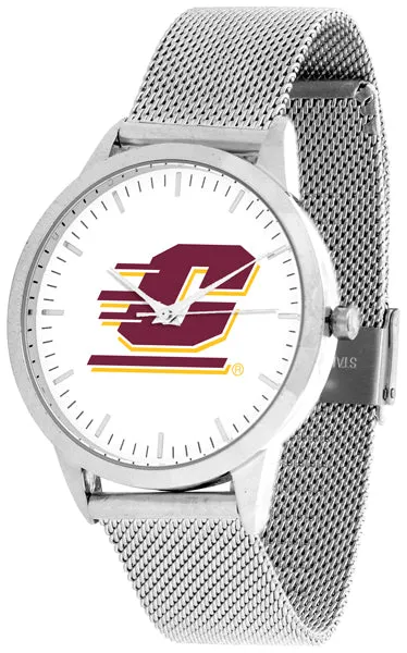 Central Michigan Statement Mesh Band Unisex Watch - Silver