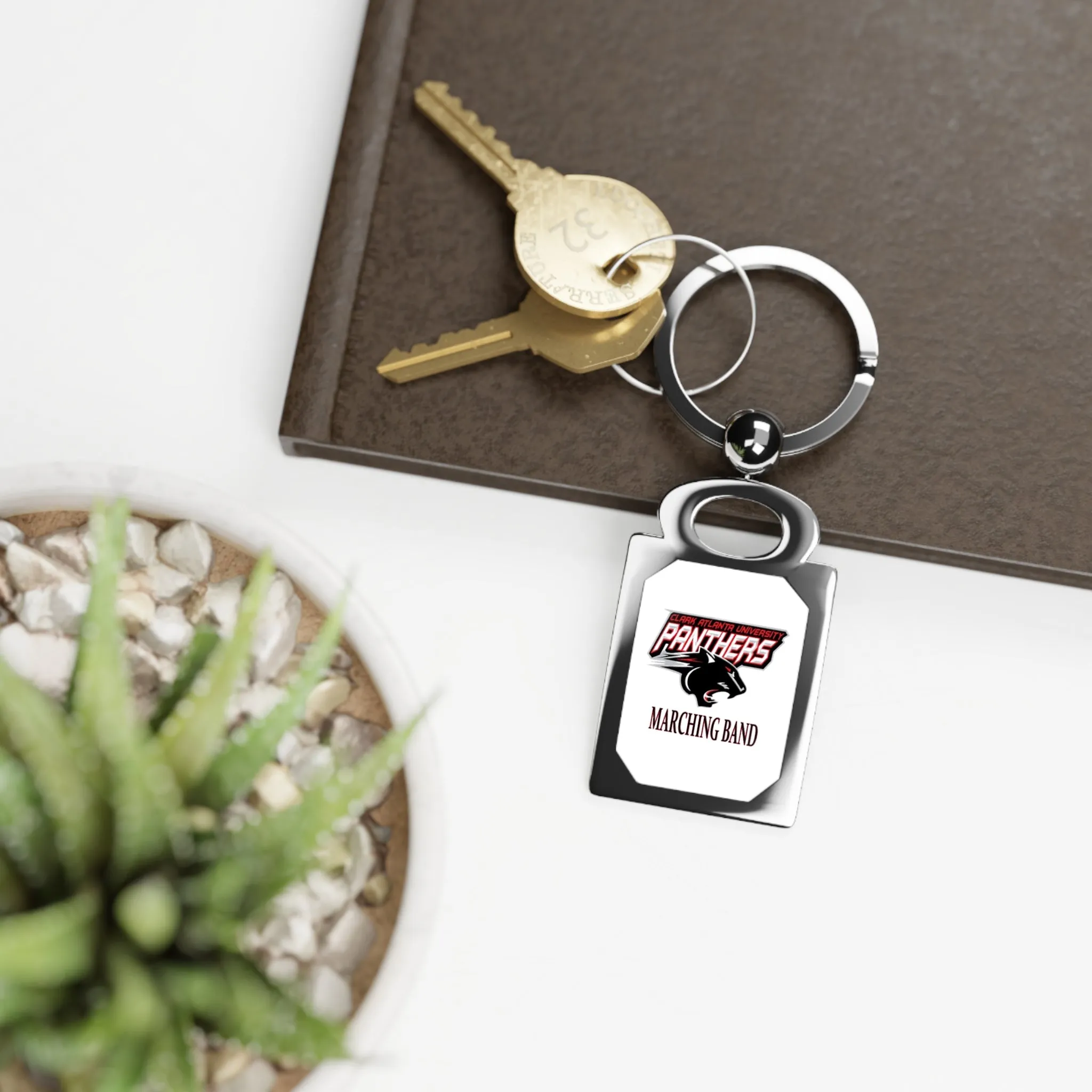 Clark Atlanta Marching Band Rectangle Photo Keyring