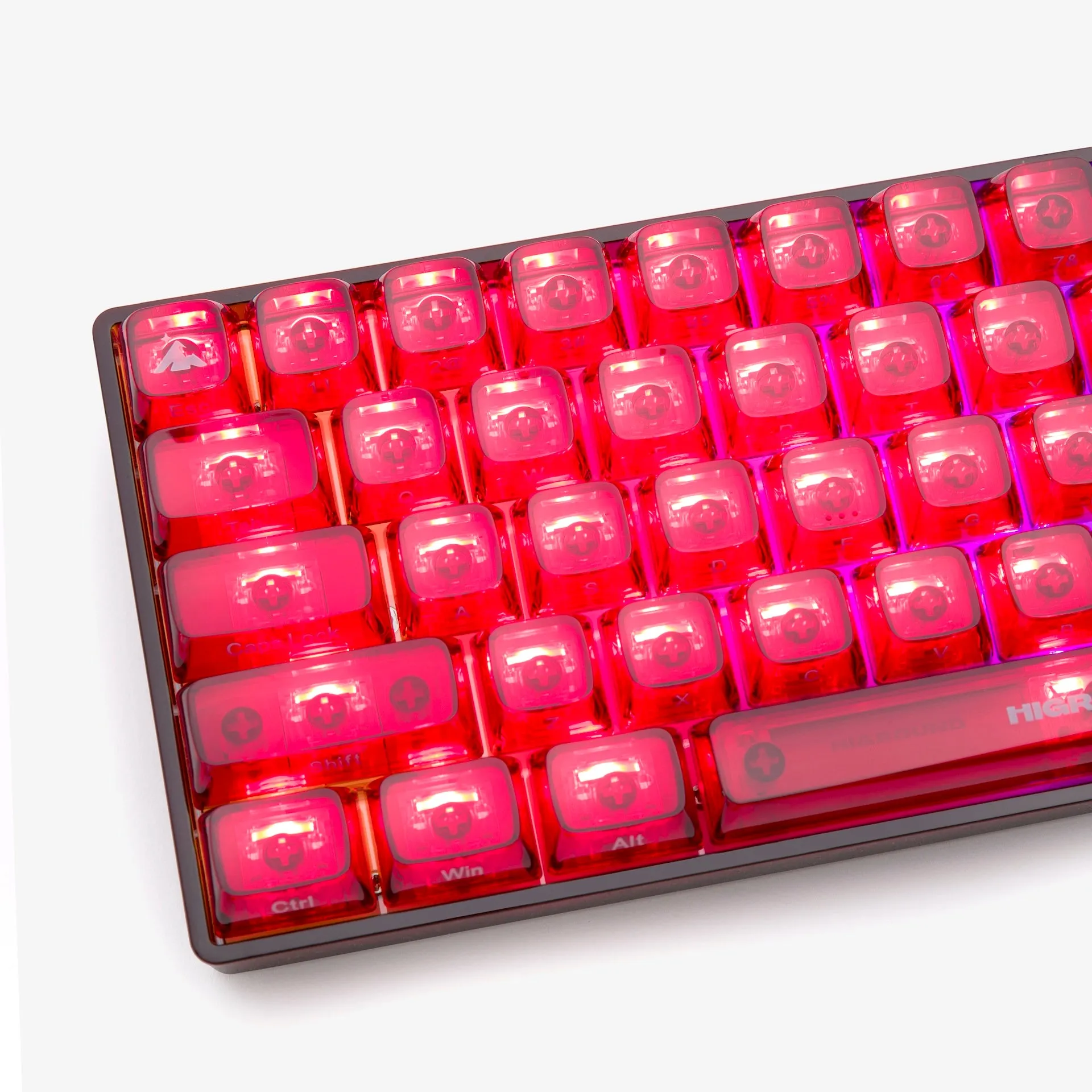 CLEAR RUBY Base 65 Keyboard (Silent Glacier Switch)