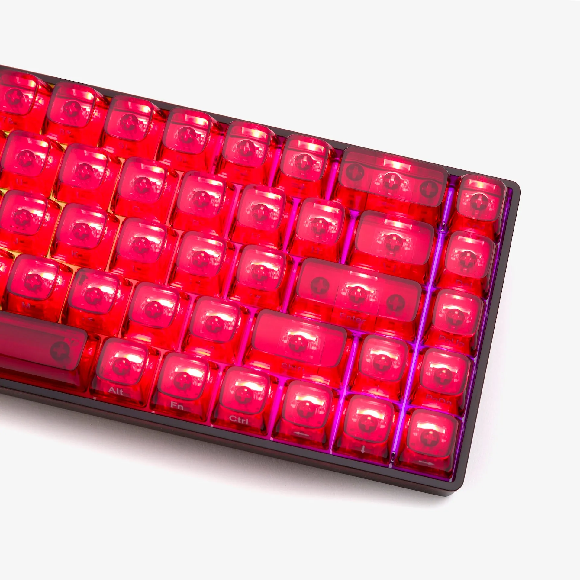 CLEAR RUBY Base 65 Keyboard (Silent Glacier Switch)