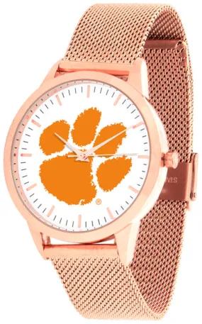 Clemson Tigers Statement Mesh Band Unisex Watch - Rose