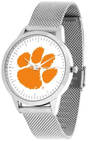 Clemson Tigers Statement Mesh Band Unisex Watch - Silver