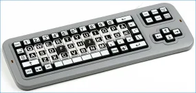 Clevy Large Print Mechanical and solid spill proof Contrast Norwegian Computer Keyboard with Uppercase/Lowercase White Lettering – 102548