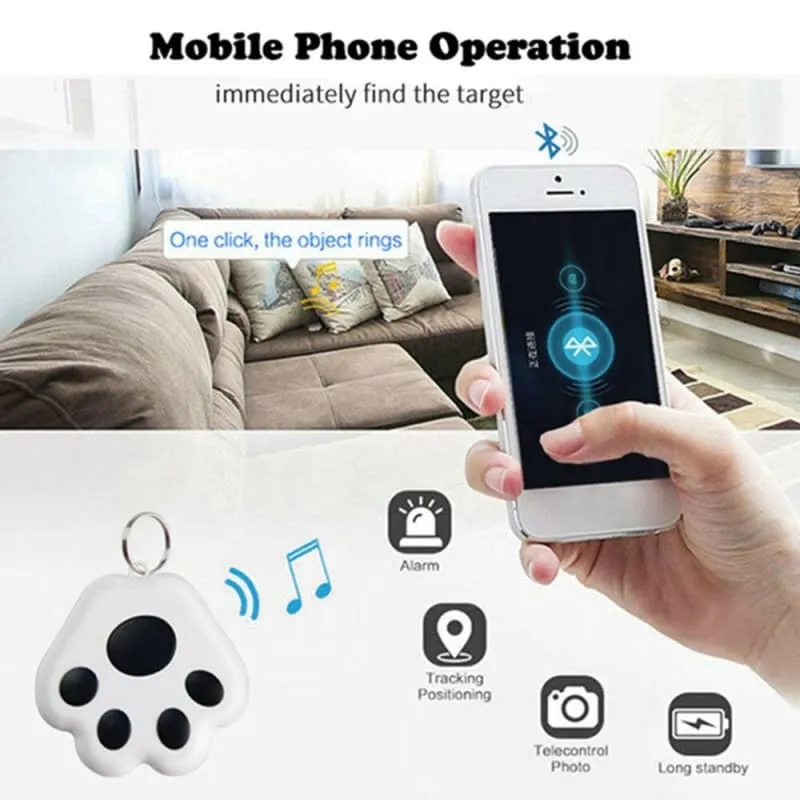 Colorful Paw Print Gps Anti Loss Tracker for Pets and Keys