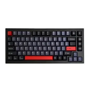 Custom Q1 QMK Mechanical Keyboard (Q1 Carbon Black)( Dolch Red Keycap)