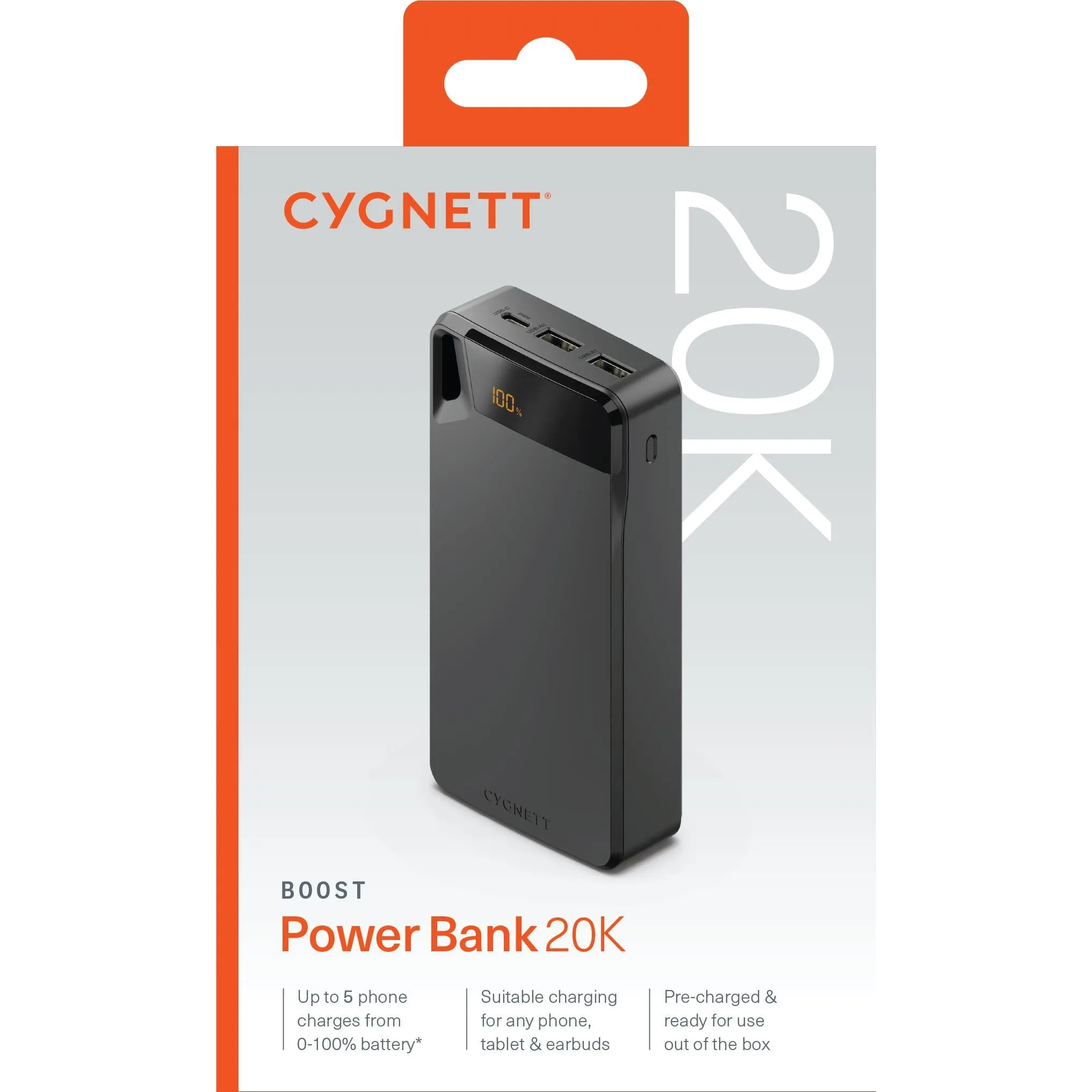 Cygnett Boost 20K V4 Power Bank (Black)