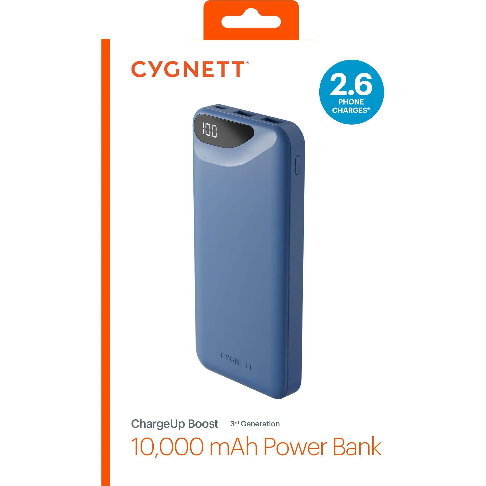 Cygnett ChargeUp Boost Gen3 10K Power Bank (Blue)