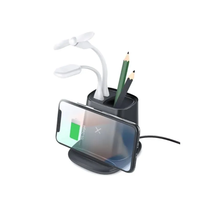 Desktop Wireless Charger Pen Holder and Usb Output