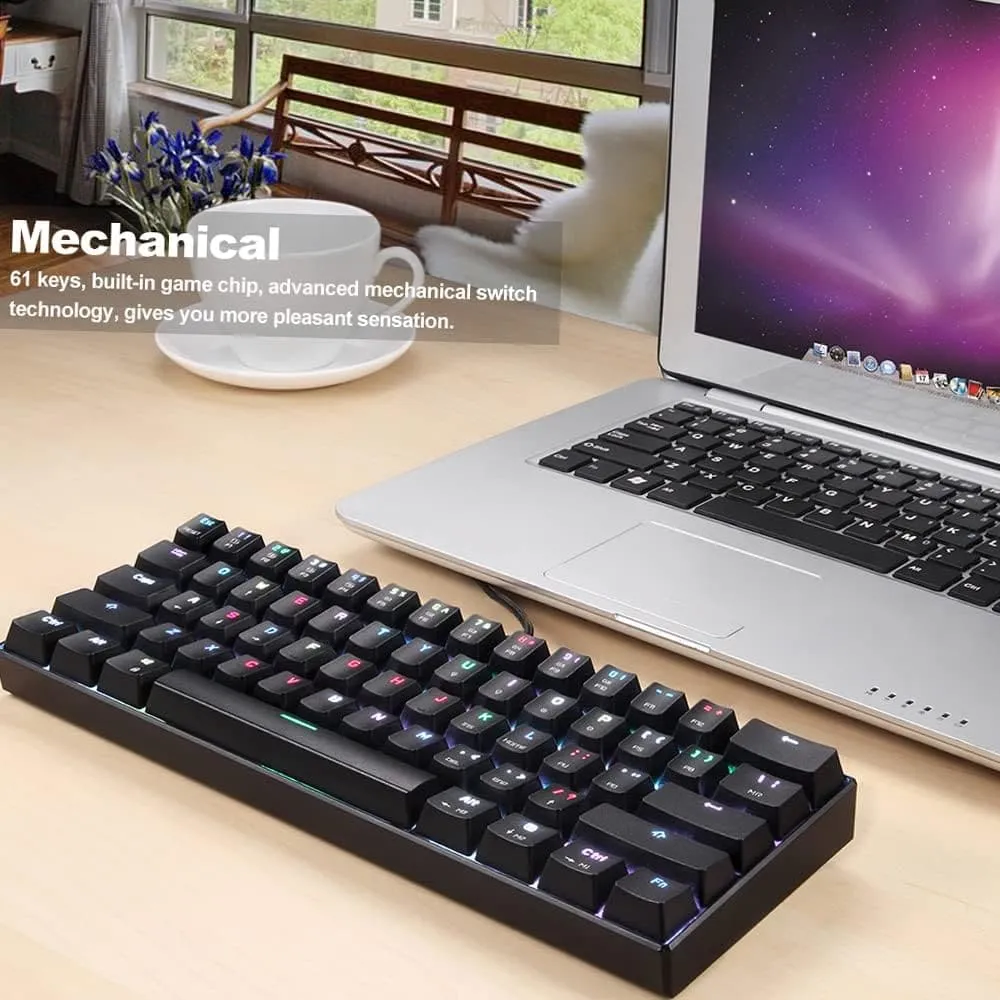 Docooler Motospeed CK61 USB Wired Mechanical RGB Gaming Keyboard