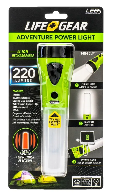 Dorcy Adventure Series 41-3747 Rechargeable Power Light, 1500 mAh, Lithium-Ion Battery, LED Lamp, 820 ft Beam Distance :CD: QUANTITY: 1