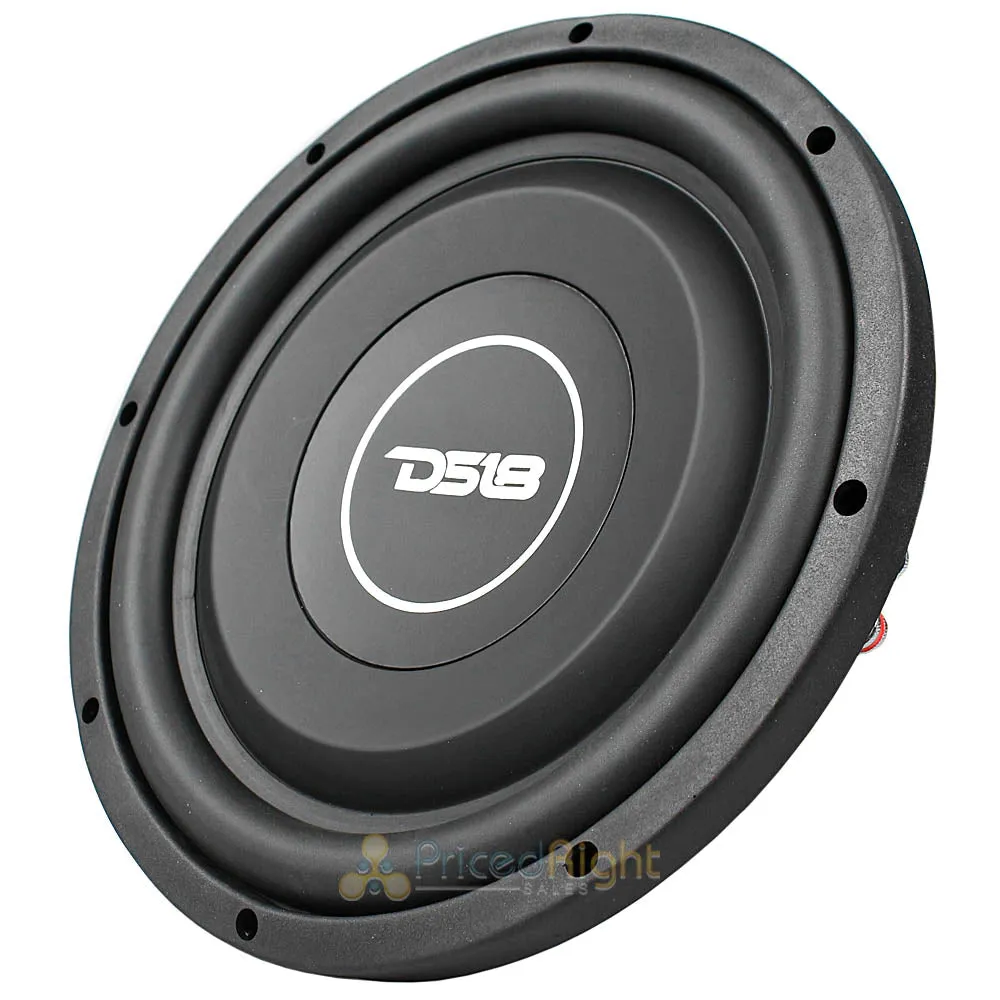 DS18 SRW Shallow 10" Subwoofer 400 Watts Max Power Dual 4 Ohm Car Audio SRW10.4D