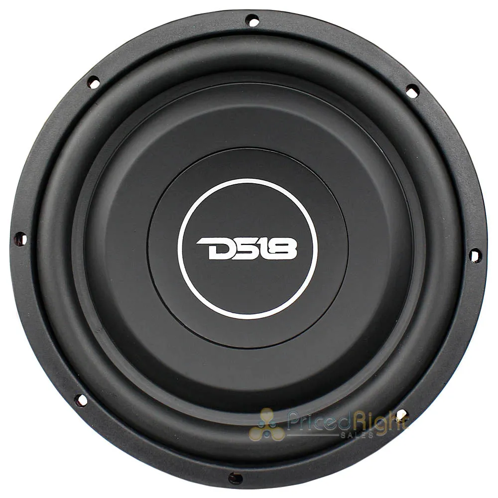 DS18 SRW Shallow 10" Subwoofer 400 Watts Max Power Dual 4 Ohm Car Audio SRW10.4D