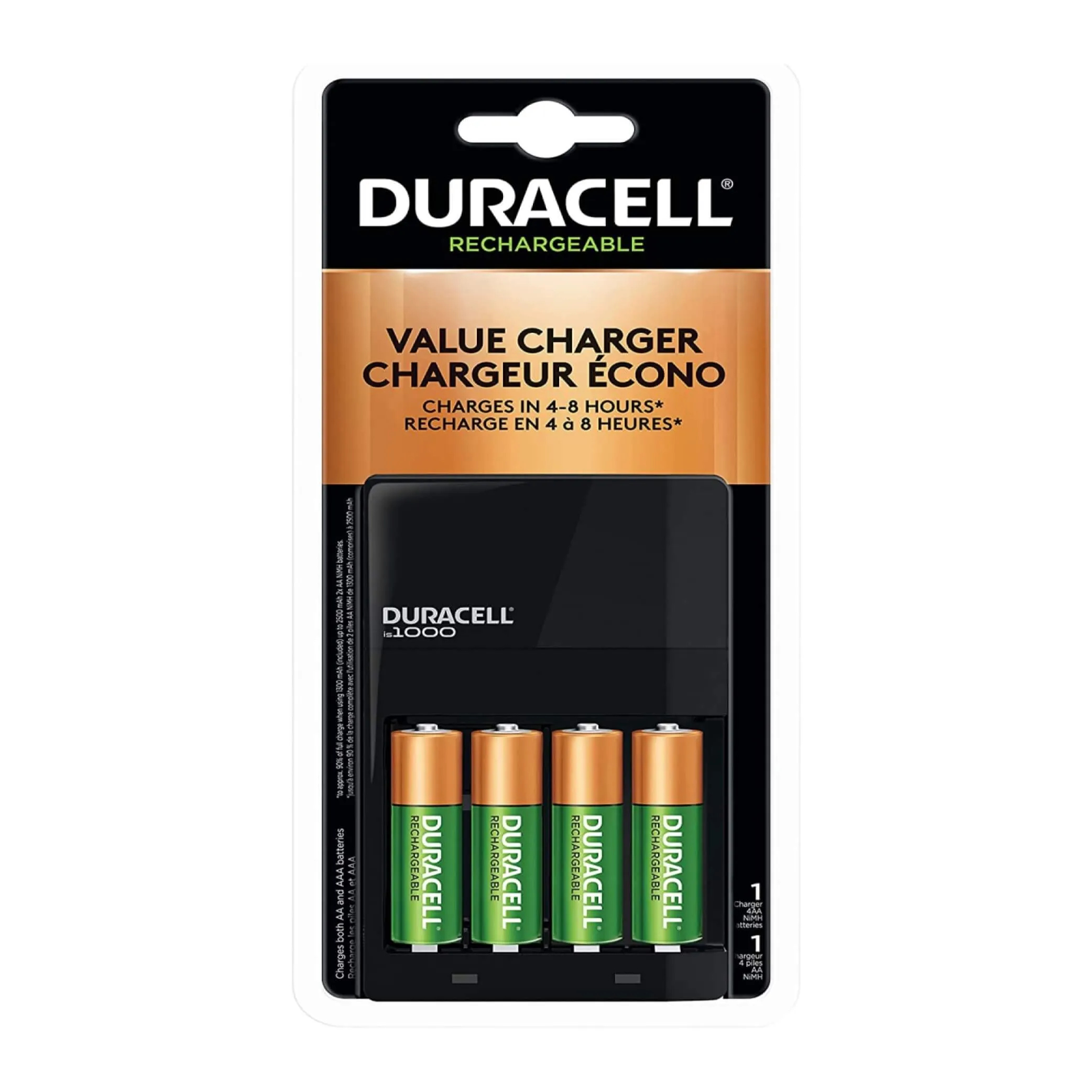 Duracell CEF14DX4N Ion Speed Rechargeable AA Battery Value Charger