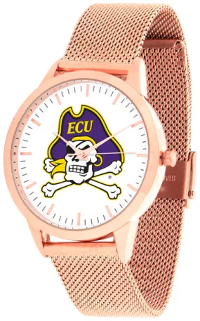 East Carolina Statement Mesh Band Unisex Watch - Rose