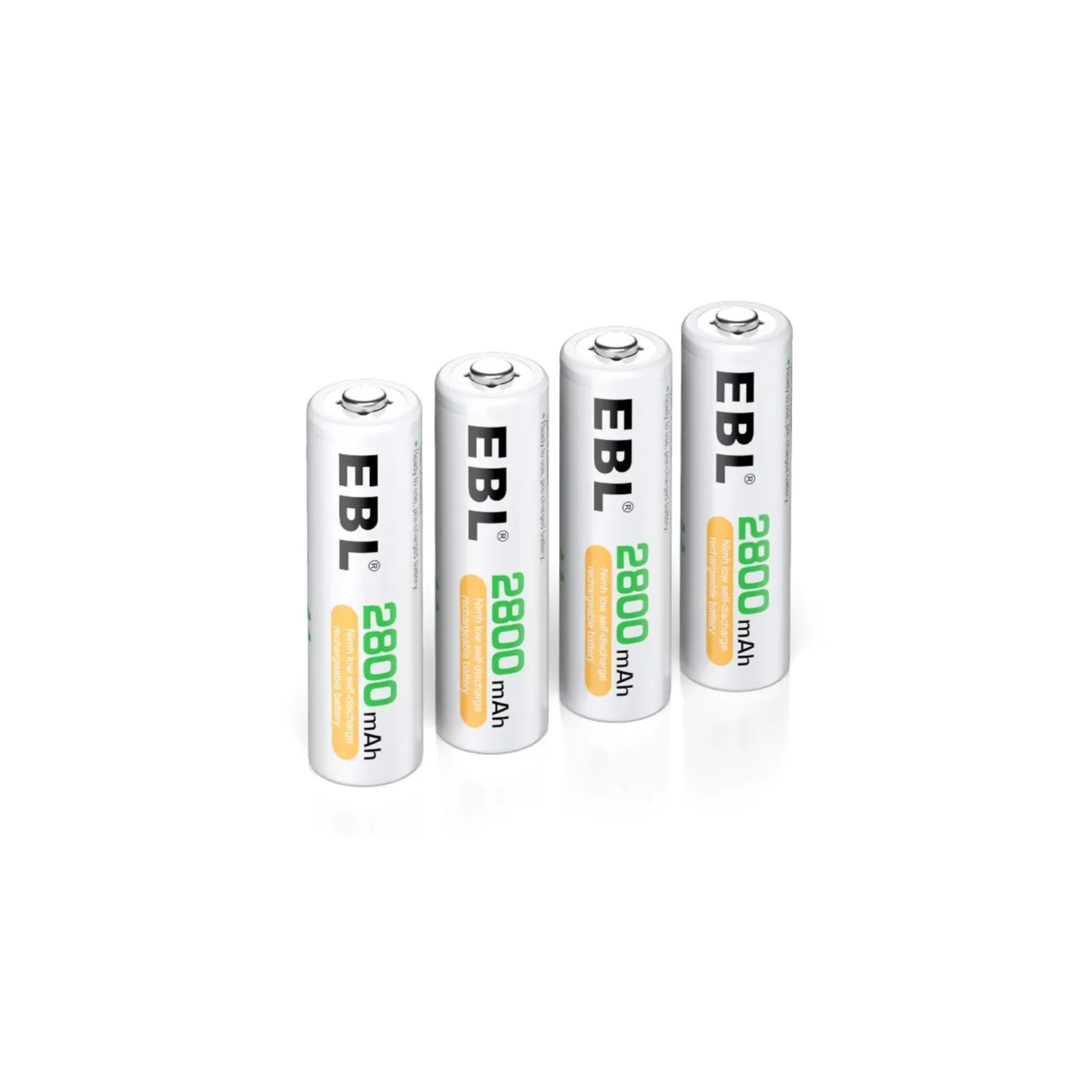 EBL LN-6907 4-Bay Smart Battery Charger with LCD Indicator Screen, Individually Controlled Quick Charging Slots, and Intelligent Overcurrent Protection (includes 4-Pack AA Ni-MH Rechargeable Batteries)