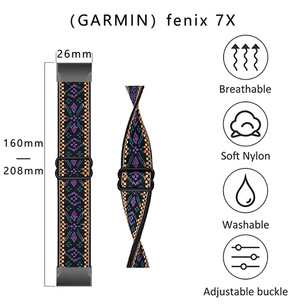 Elastic nylon cool pattern watch strap for Garmin watch - Arrow