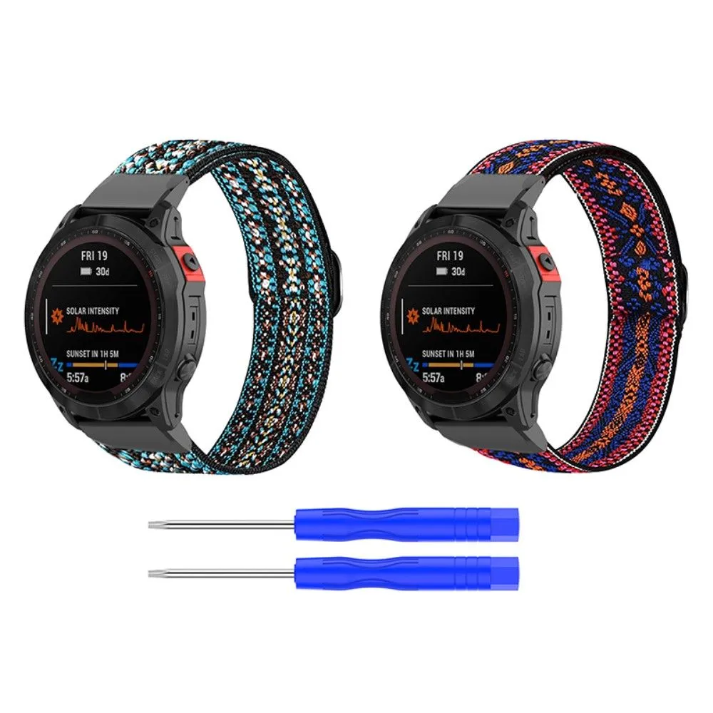 Elastic nylon cool pattern watch strap for Garmin watch - Arrow