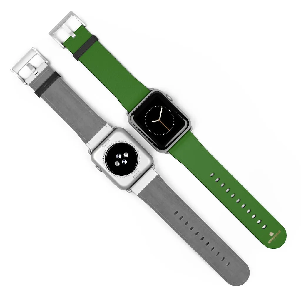 Emerald Green Apple Watch Band, 38mm/42mm Solid Color Best Watch Band- Made in USA