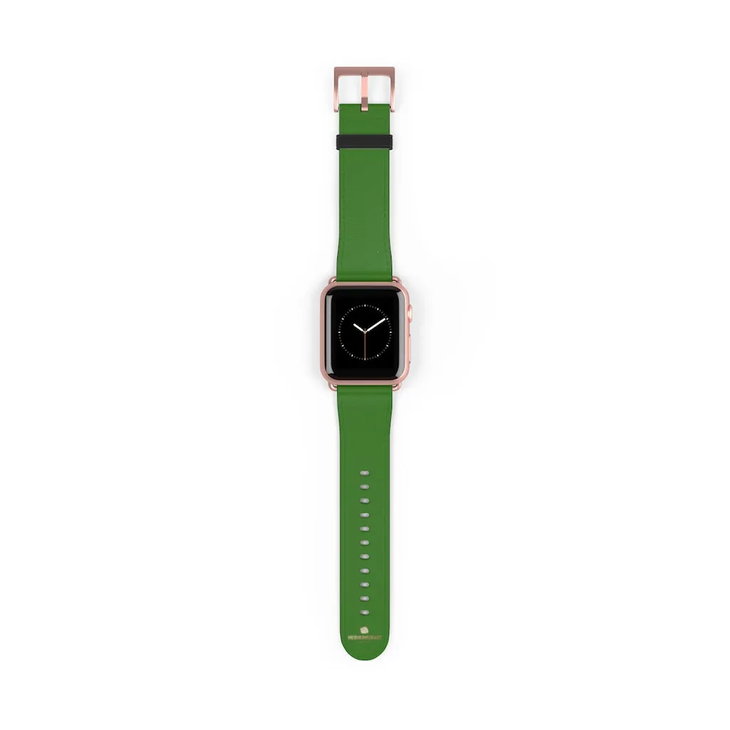 Emerald Green Apple Watch Band, 38mm/42mm Solid Color Best Watch Band- Made in USA