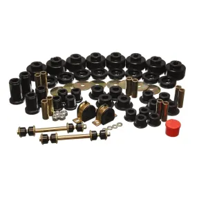 Energy Suspension Hyper-Flex Bushing Kit - Body Mount / Suspension Bushings - Links - Black - GM Fullsize Truck 2001-06