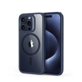 ESR - iPhone 15 Pro Classic Series MagSafe Hybrid Case TPU Bumper Acrylic Back   Air Cushion Drop Protection - Dark Blue