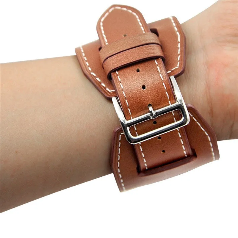 Extra Long Genuine Leather Strap For Apple Watch Band Genuine Leather watchBand Cuff Bracelet Leather Band strap For Apple Watch