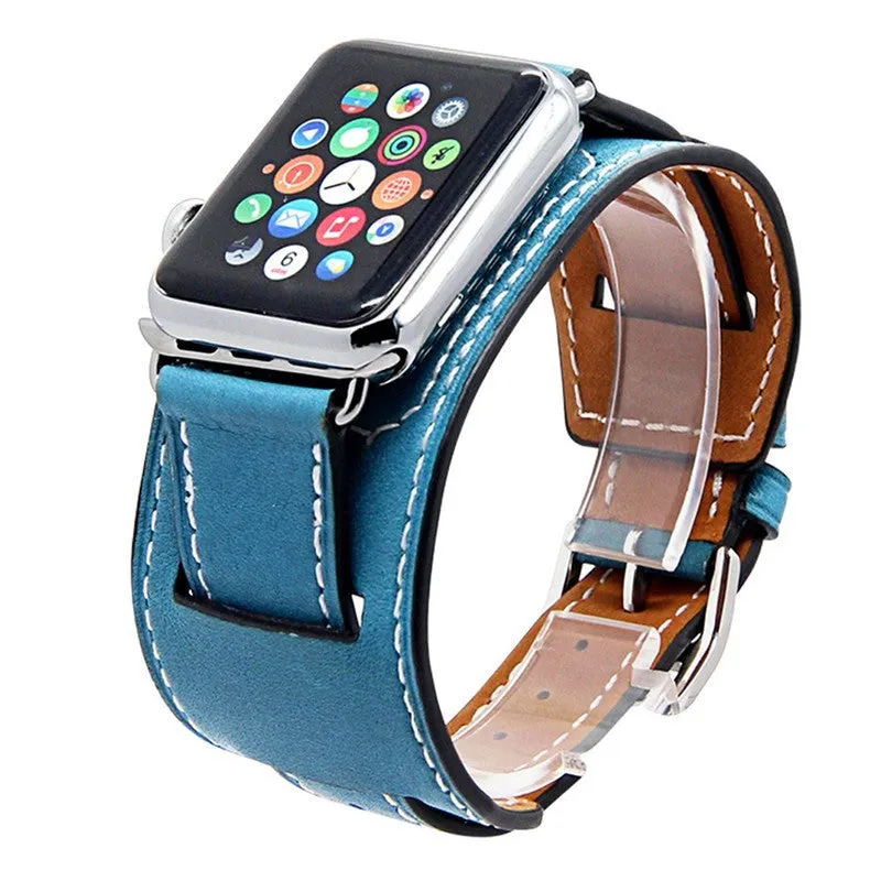 Extra Long Genuine Leather Strap For Apple Watch Band Genuine Leather watchBand Cuff Bracelet Leather Band strap For Apple Watch