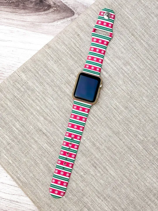 Fair Isle Printed Silicone Watch Band