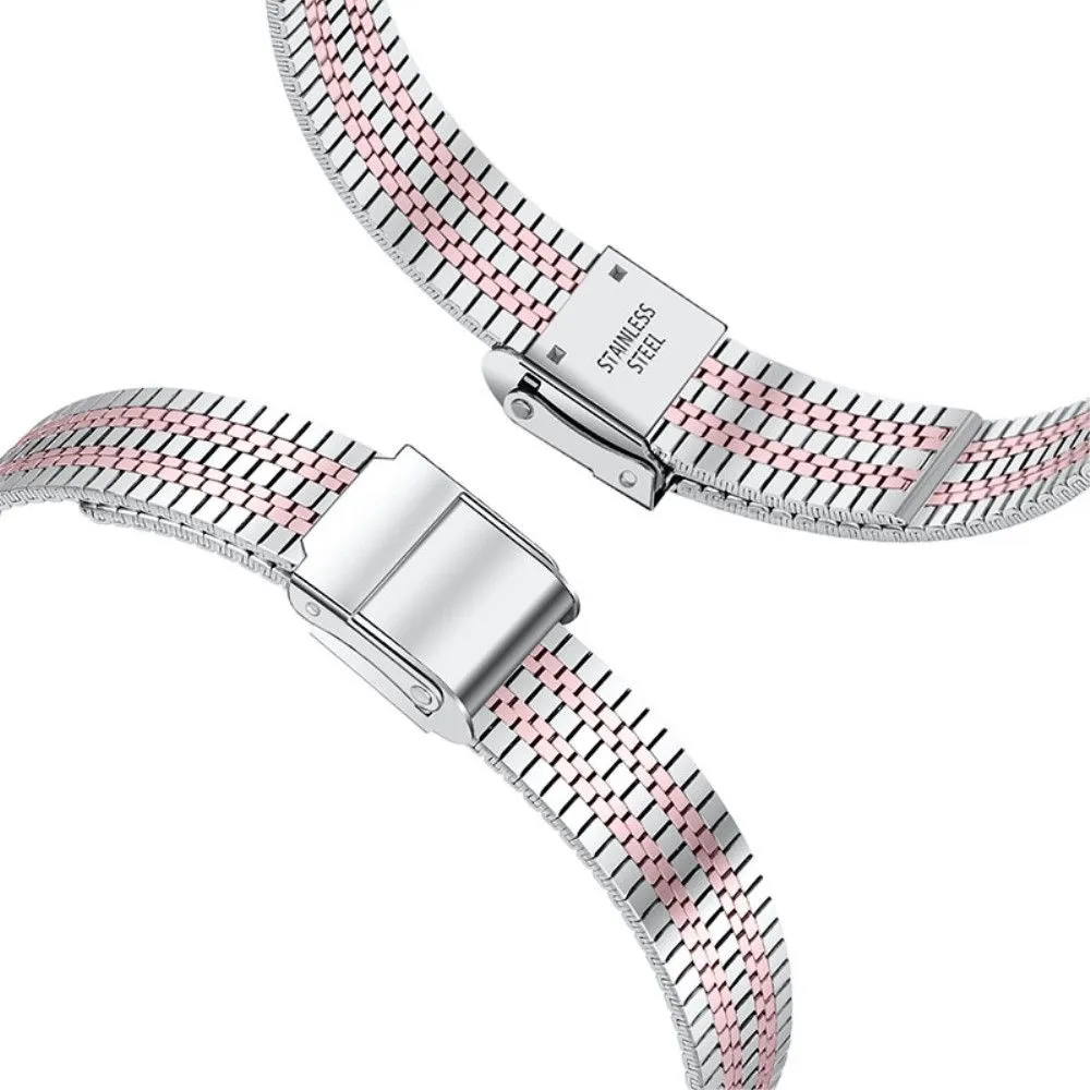 Fitbit Inspire 2 / Inspire 5 bead stainless steel watch strap - Rose Pink Splicing