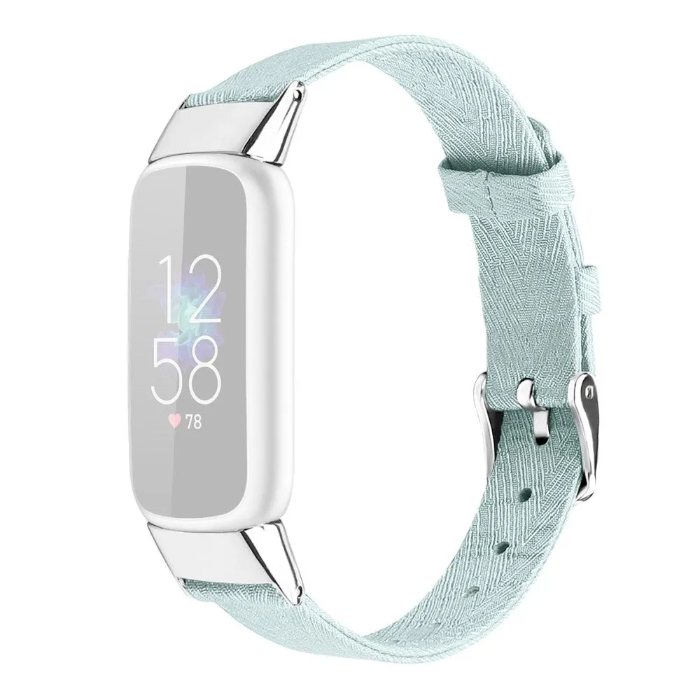 Fitbit Luxe canvas style watch strap - Lake Blue / Size: L