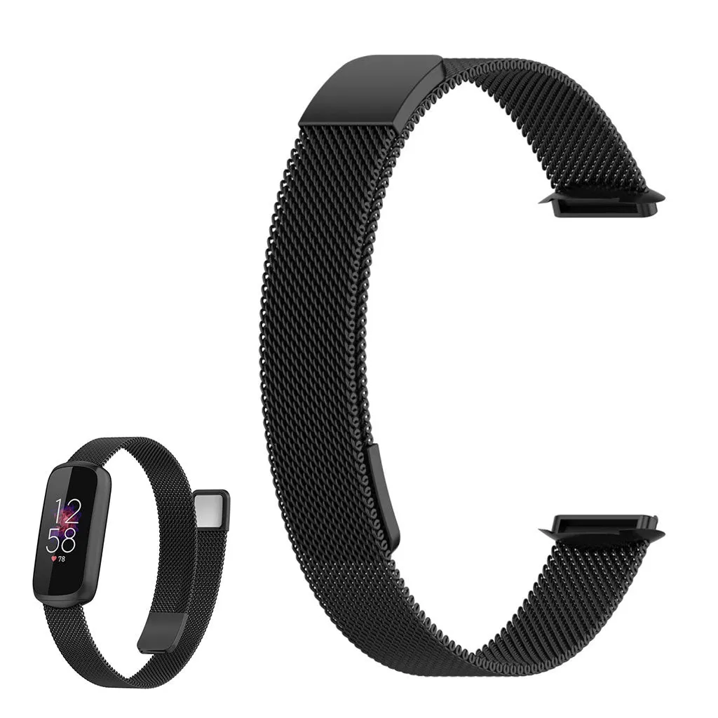 Fitbit Luxe milanese stainless steel watch strap - Black