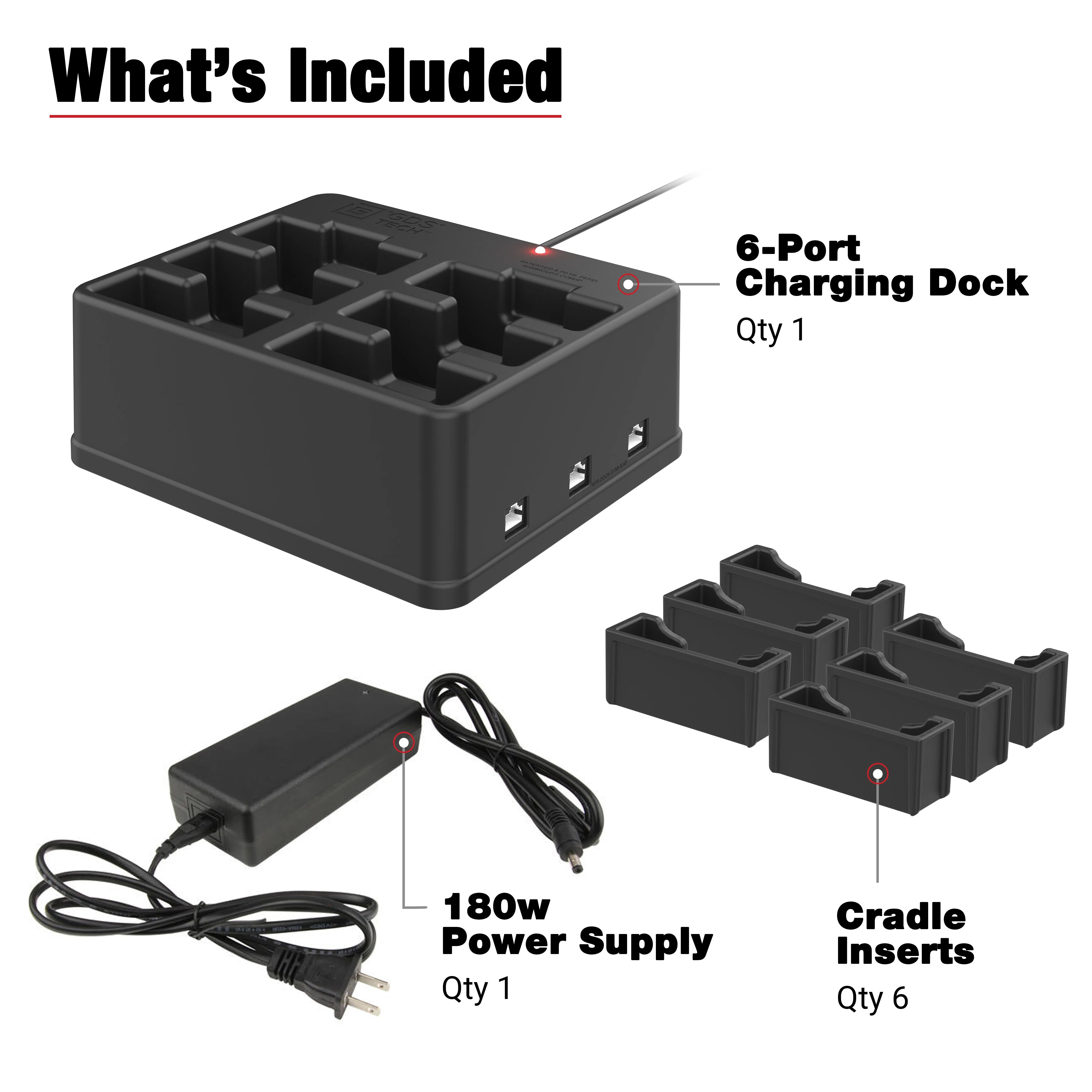 GDS® 6-Port Power   RJ45 Dock for Handhelds with IntelliSkin®