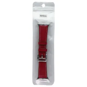 Generic Replacement Leather Watch Band for Apple Watches 38/40mm - Red