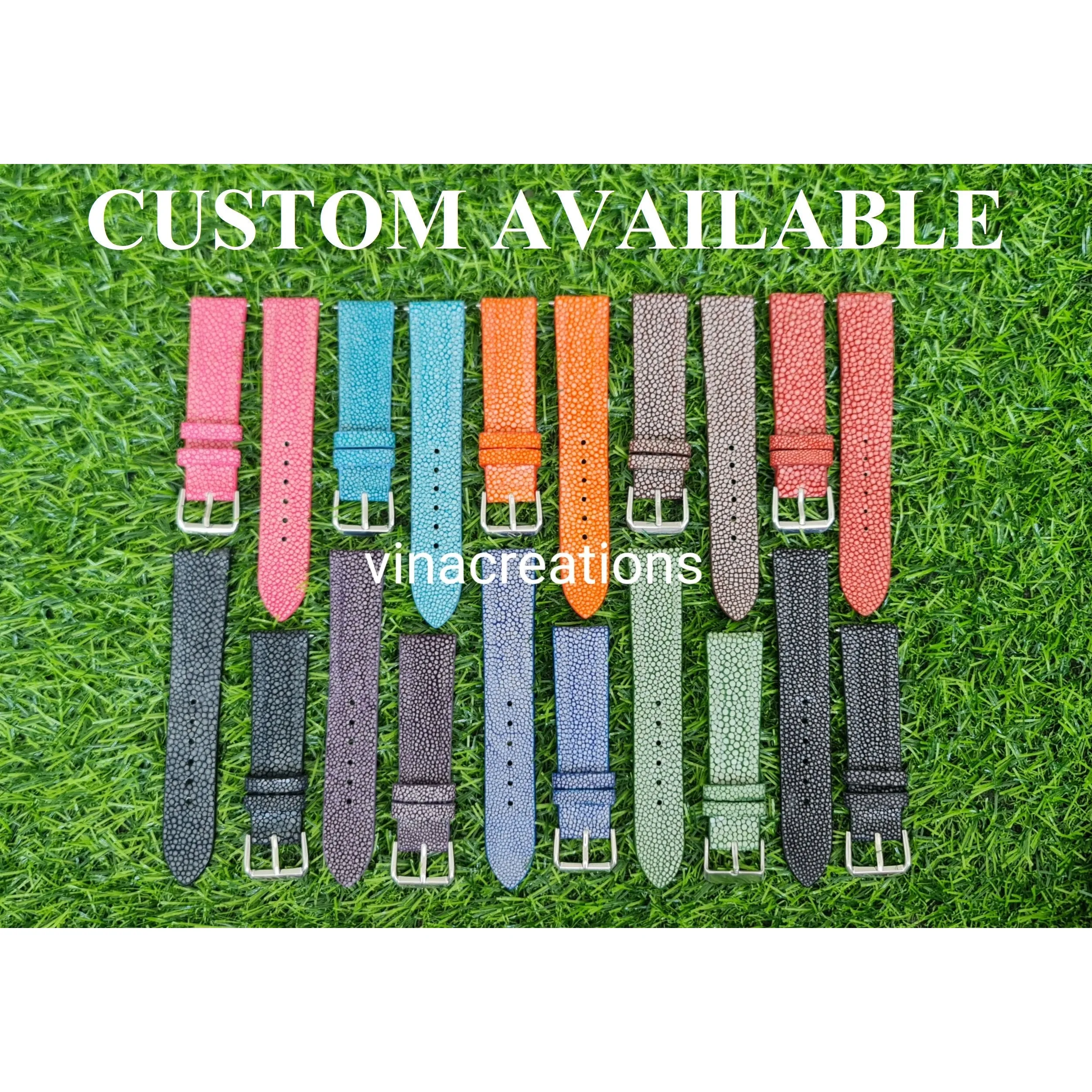 Genuine Blue Stingray Leather Watch Band